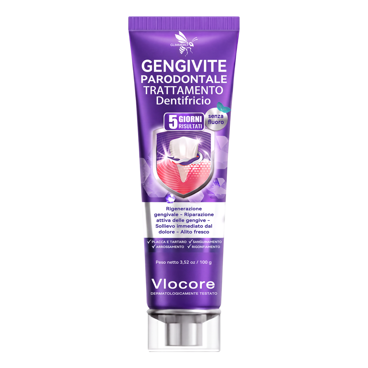 🔑💴GLIMMERLY® VioCore: dentifricio al veleno d'ape per il trattamento della gengivite e della parodontite