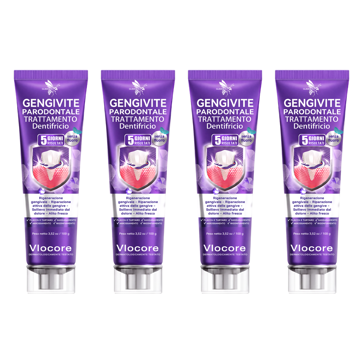 🔑💴GLIMMERLY® VioCore: dentifricio al veleno d'ape per il trattamento della gengivite e della parodontite