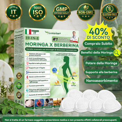 𝑁𝑒𝑔𝑜𝑧𝑖𝑜 𝑢𝑓𝑓𝑖𝑐𝑖𝑎𝑙𝑒 |𝑳𝒖𝒙𝒂𝒓𝒊𝒔𝒆®💖🍉 Moringa · Berberine × NAD+ 10-in-1 Advanced Nano Microneedle Patch II (Solo una volta al giorno, cambiamenti visibili in 7 giorni)